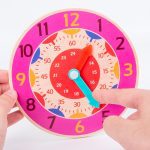 Horloge en bois Montessori pour enfant, jouet avec les heures, les minutes et les secondes, montre colorée, jeu pour la cognition, aide pédagogique pour le préscolaire