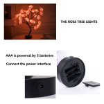 1Pc Rose Shape Night Light Beautiful Rose Shape USB Lamp for LED Light Parties Christmas Wedding Decor Versatile Decorative Lamp