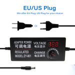 Adjustable AC To DC Power Supply 3V 5V 6V 9V 12V 15V 18V 24V 1A 2A 5A Power Supply Adapter Universal 220V To 12 V Volt Adapter