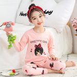 Ensemble de pyjamas en coton pour enfant, vêtement pour bébé, garçon et fille, hauts + pantalon avec manches longues, 2 pièces, tenue automnale
