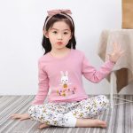 Ensemble de pyjamas en coton pour enfant, vêtement pour bébé, garçon et fille, hauts + pantalon avec manches longues, 2 pièces, tenue automnale