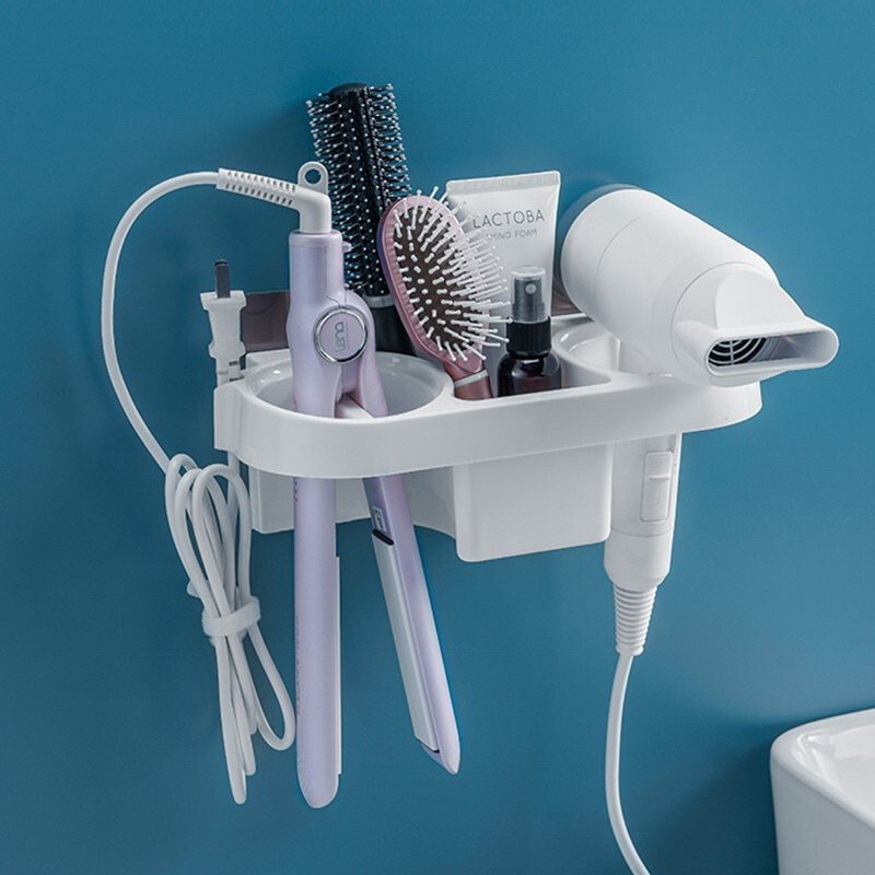 Hands-Free-Hair-Dryer-Holder-Storage-Box-Curling-Iron-Shelf-For-Bathroom-Organizer-Storage-Rack-Bathroom-Accessories-Set-Home Hands Free Hair Dryer Holder Storage Box Curling Iron Shelf For Bathroom Organizer Storage Rack Bathroom Accessories Set Home