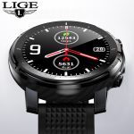 LIGE – montre connectée pour les hommes, étanche conforme à la norme IP68, ECG, moniteur de rythme cardiaque et de pression sanguine, moniteur d'activité physique, 2021