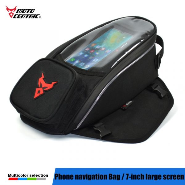 Touch Screen Motorcycle Bag Moto Single Shoulder Bag Motocross Fuel Tank Bag Magnetic Fixed Straps Mobile Phone Navigation 7inch