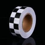 5cm*3m Car Safety Mark Warning Tape Reflective Strip Arrow Lattice Stickers For Bicycle Car Exterior Decoration Accessories
