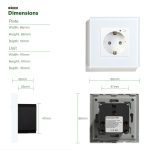 BSEED Wall Socket Wifi EU Standard 86*86mm Smart Power Sockets WIFI Socket White Black Golden Colors Google Alexa APP Control