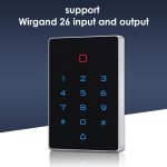 Waterproof WiFi Bluetooth TuyaApp Backlight Touch 125khz RFID Card Access Control keypad WG 26 output Anti-disassembly Alarm