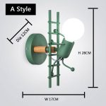 Iron Led Wall Lamp American Creative Wall Lights Metal Cartoon Robot Sconce Wall Light bedroom Children room Luminaire