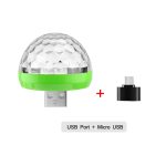 USB led Party Lights Music Sensor USB Mini Disco DJ Stage Lighting Effect Light Crystal Magic Ball Lamp for Home Party Karaoke