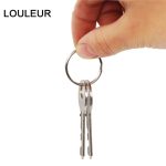 Porte-clés rond en acier inoxydable, lot de 10 pièces, pour la fabrication de bijoux, vente en gros