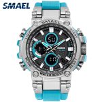 SMAEL 1803 Sport Watch Men Watches Waterproof 5Bar Dual Time Men's Military Watches Shock Resistant Alarm Clock montre homme