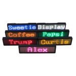 Bluetooth digital LED badge DIY programmable scrolling message mini LED display party event clear 11*55 pixels LED name sign