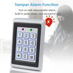 RFID Metal Access Control EM Card Reader Keypad 2000 Users 125KHz Card Reader Keypad Key Fobs Door Access band Wiegand 26
