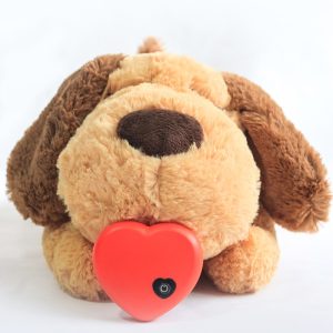 Dog Toy Plush Toy Comfortable Behavioral Training Aid Toy Heart Beat Soothing Plush Doll Sleep For Smart Dogs Cats Play