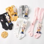 Collants mignons tricotés en coton avec motifs d'animaux pour petite fille,bas enfants, vêtements bébé, double aiguille, collection printemps-automne-hiver,