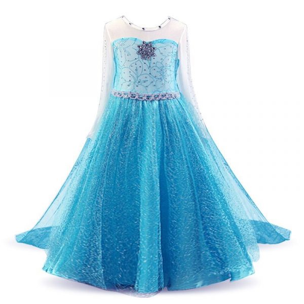 Robe de princesse des neiges pour les filles,vêtements de taille 4 à 10 ans, robes pour enfants, costume d'Halloween ou s'habiller pour le carnaval,