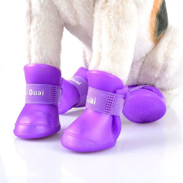 4pcs-S/M/L-Pet-Dog-Rain-Shoes-Anti-Slip-Waterproof-Pet-Dog-Cat-Rain-Shoes-7-Colors-Rubber-Boots-for-Four-Seasons 4pcs S/M/L Pet Dog Rain Shoes Anti Slip Waterproof Pet Dog Cat Rain Shoes 7 Colors Rubber Boots for Four Seasons