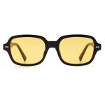 OEC CPO – lunettes de soleil carrées pour hommes et femmes, mode unisexe, petite monture jaune, rétro, à rivets, UV400 O403