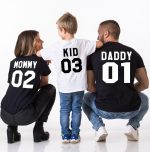 T-shirt en coton pour la famille, vêtements assortis, Look de famille, papa, maman, enfant, lettres drôles imprimées, chiffres, Tops, hauts