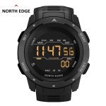 NORTH EDGE Men Digital Watch Men's Sports Watches Dual Time Pedometer Alarm Clock Waterproof 50M Digital Watch Military Clock