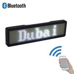Bluetooth digital LED badge DIY programmable scrolling message mini LED display party event clear 11*55 pixels LED name sign