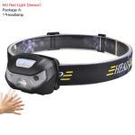 10000Lm Powerfull Headlamp Rechargeable LED Headlight Body Motion Sensor Head Flashlight Camping Torch Light Lamp With USB