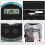 Compteur de pièces de monnaie électronique numérique argent comptage pot économie tirelire pour Usd Euro argent enfants noël tirelire pour cadeau d'argent