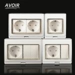 Avoir IP55 EU Standard étanche à la poussière extérieure prise de courant extérieure prise de courant prise étanche aux intempéries douille switch,interrupteur mural,bouton poussoir