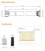 Roller Blind Motor USB Rechargable for 17mm 25mm Tube Motorized Electric Roller Shade Built in Battery Tuya Broadlink Control