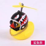 Society Lovely Duck in the Car Ornament Car Accessories Interior Decoration Car Dashboard Toys With Helmet And Chain