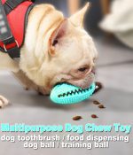 Popular Rubber Kong Dog Toy for French Bulldog Dog Teeth Brush Dog Chew Ball Interactive Pet Toys Labrador Teeth Cleaning Tools
