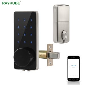 TT Lock Bluetooth Deadbolt Fingerprint Door Lock Smart Card Digital Code Electronic For Home Security Mortise Smart Home