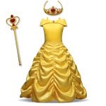 Robe de princesse pour filles, Costume de fête Cosplay pour enfants, Halloween
