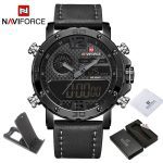 Mens Watches To Luxury Brand Men Leather Sports Watches NAVIFORCE Men's Quartz LED Digital Clock Waterproof Military Wrist Watch