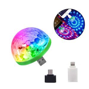 Portable Cell phone Stage lights Mini RGB Projection lamp Party DJ Disco ball Light Indoor Lamps Club LED Magic Effect projector