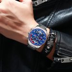 NIBOSI Fashion Mens Watches Top Brand Luxury Wrist Watch Quartz Clock Gold Watch Men Waterproof Chronograph Relogio Masculino