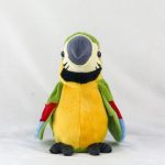 Jouet en peluche électrique de 26cm, Simulation de perroquet parlant, mignon, répétitions, ailes ondulées, jouet aras, cadeau pour enfant