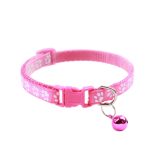 Cat Collar 12 Color Cat Necklace And Cat Paw Print Adjustable Collar Small Dog Collar Bell Positioning Pet Collar Pet Supplies