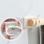 Supports de tringles à rideaux auto-adhésifs, 2 pièces, supports de poteaux organisés, salle de bains, barre à serviettes, crochet, pinces de Support fixes C