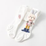 Collants mignons tricotés en coton avec motifs d'animaux pour petite fille,bas enfants, vêtements bébé, double aiguille, collection printemps-automne-hiver,