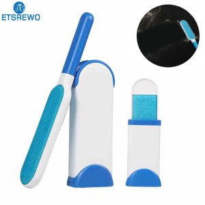 Pet dog cat hair brush reusable double-sided hair removal brush portable dust removal sofa clothes cleaning flannel brush