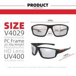 VIVIBEE – lunettes de soleil photochromiques pour homme et femme, accessoire de sport, noir mat, couleur changeante, polarisées, pour la conduite, 100%, 2021