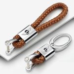 Leather Zinc Alloy Car Key Rings Keychain Key Chain For MINI Cooper R55 R56 R57 R58 R59 R60 F54 F55 F56 F57 F60 Car styling