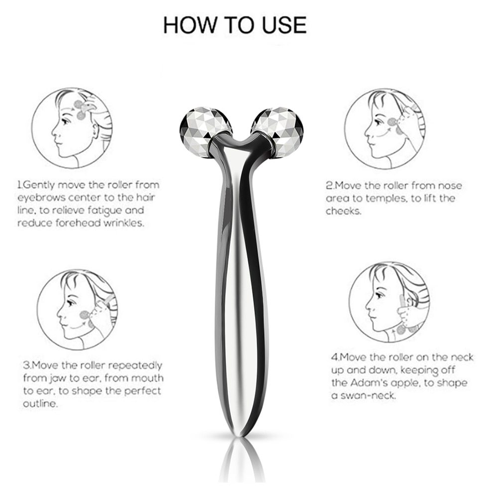 3D-Roller-Massager-360-Rotate-Silver-Thin-Face-Full-Body-Shape-Massager-Lifting-Wrinkle-Remover-Facial-Massage-Relaxation-Tool 3D Roller Massager 360 Rotate Silver Thin Face Full Body Shape Massager Lifting Wrinkle Remover Facial Massage Relaxation Tool