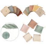 Serviette de bain en tissu de coton doux et absorbant de gaze pour bébé,mouchoir de salive, gant de toilette maternelle de 5 pièces,