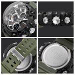 Sport Watch Dual Time Men Watches 50m WaterproofMale Clock Military Watches for Men 1802D Shock Resisitant Sport Watches Gifts