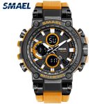 SMAEL 1803 Sport Watch Men Watches Waterproof 5Bar Dual Time Men's Military Watches Shock Resistant Alarm Clock montre homme