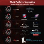 Oneodio – écouteurs sans fil Bluetooth, casque de jeu, avec microphone intégré, stéréo, pour téléphone, ordinateur, PC, Gamer