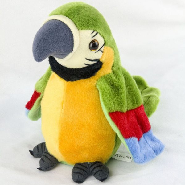 Jouet en peluche électrique de 26cm, Simulation de perroquet parlant, mignon, répétitions, ailes ondulées, jouet aras, cadeau pour enfant