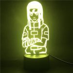 Naruto Anime LED Veilleuse pour Chambre D'enfants Hyuga Neji Figure 3D Lampe Veilleuse pour Enfants Lampe de Bureau Colorée Cadeaux De Noël